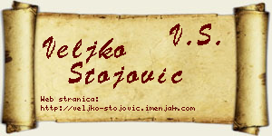 Veljko Stojović vizit kartica